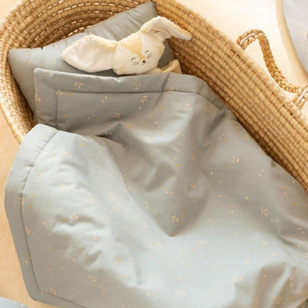 Couverture en Coton Bio Laponia - Willow Soft Blue