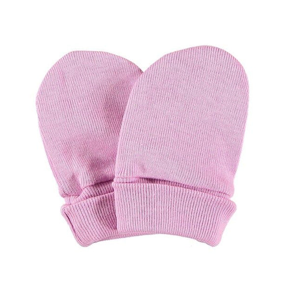 Moufles Naissance en Coton Bio - Rose