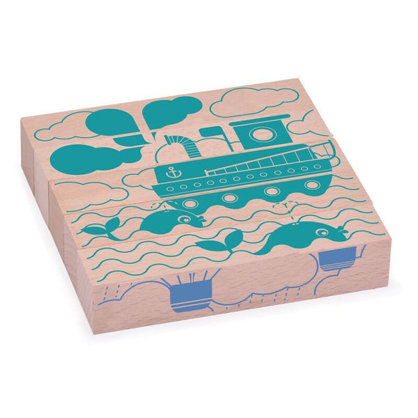 Puzzle premier âge en bois "Rider Blocks"