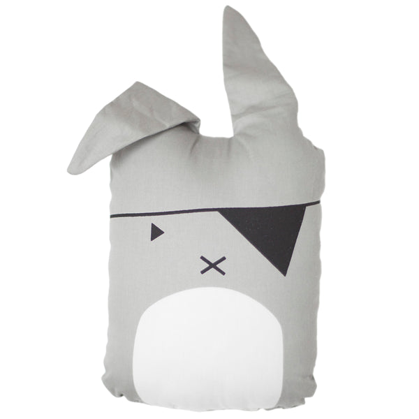 Coussin Lapin Pirate en Coton Bio